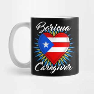 Boricua Caregiver (white font) Mug